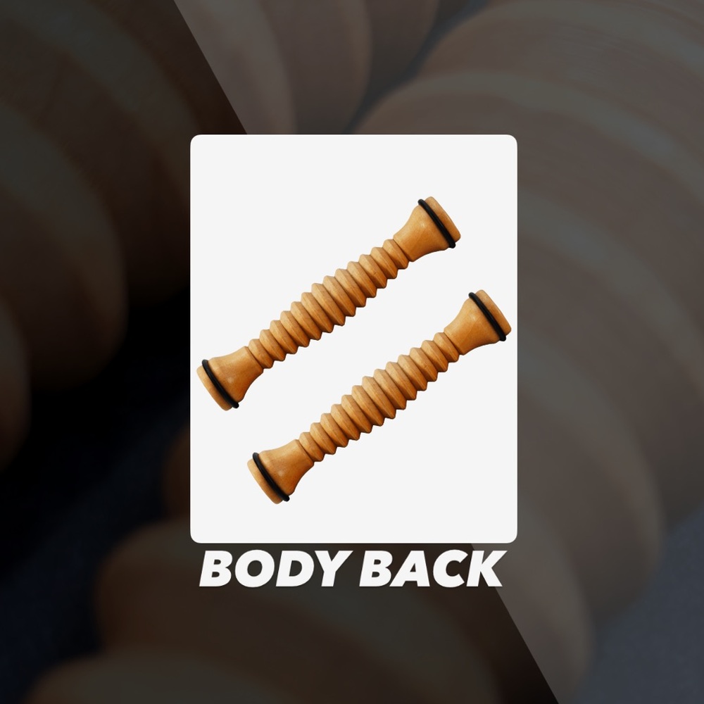 EUC Body Back Wooden Foot Roller Two Pack